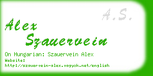 alex szauervein business card